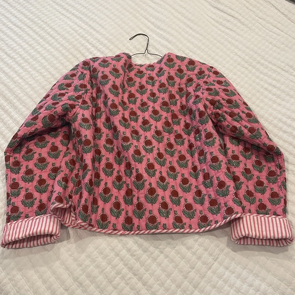 Pink Blockprint Jacket - Picture 2 of 2